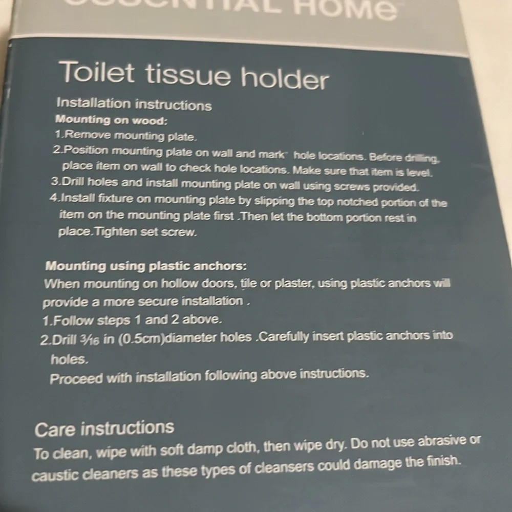 Chrome Toilet Tissue Holder